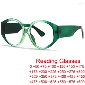 Sunglasses Gradient Green Round Oversized Reading Glasses Unisex Anti Blue Light Computer Eyewear Big Frame Fashion Presbyopia Eyeglasses