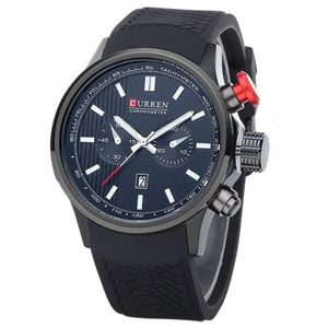 Low Price Hot Selling New Karien CURREN8175 Fashionable Silicone Watch, Japanese Movement Men's Large Plate Watch