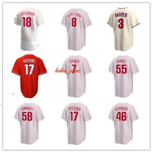 Anpassad Jersey Philadelphia Men Women Phillies 10 J.T. RealMuto 12 Kyle Schwarber 33 Edmundo Sosa 5 Bryson Stott 21 Garrett Stubbs 99 Walker Baseball Jerseys