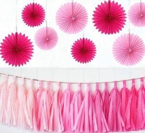 Party-Dekoration, 10 Stück, 25 cm, Seidenpapier, Wabenfächer, Geburtstag, Hochzeit, Festival, hängende Blumen, Windräder