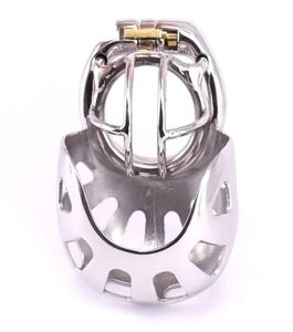 2020 Novelty Super Small Male Cock Cage Stainless Steel Arc Penis ring Devices with Scrotum Sleeve Bondage Gear Stealth Locks4728555