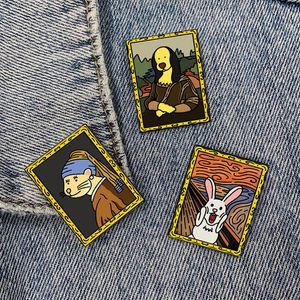 oil painting brooch Cute Anime Movies Games Hard Enamel Pins Collect Cartoon Brooch Backpack Hat Bag Collar Lapel Badges