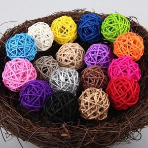 Diğer kuş malzemeleri evcil hayvan çiğneme rattan top oyuncak Parrot Budgie muhabbet kuşu Cockatiel Oyuncak Oyuncaklar Oyuncaklar 5 PCS