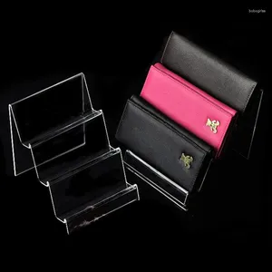 Hooks Thickened Transparent Wallet Display Rack Plastic Mobile Phone Glasses Store Countertop Counter