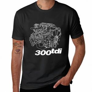 Land Rover 300tdi Inline 4 cilindros T-Shirt planície espaços em branco camisetas pesadas para homens 48pZ #