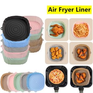 Friggitrici ad aria in silicone Piatti da forno Forno Teglia da cucina Cucina Pizza Pollo fritto Cestino Tappetino gel di silice Airfryer Grill Padelle T9I002598