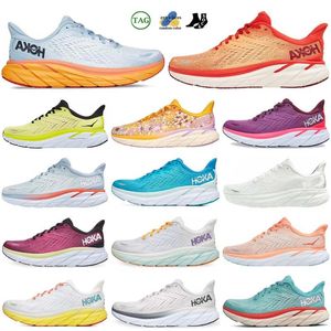 Hokka Running Shoes Designer Hokkas Boondi 8 Cliftoon Carboon X2 Mens Women Trainers Summer Soong Black White Landscape målning Sneakers Outdoor Jogging