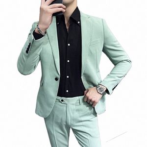 Jacket Pants Men Suits Slim Fit One Butt Wedding Suits Custom Made 2 Pieces Busin Blazers Formal Groom Tuxedo 5XL-M A4iU#