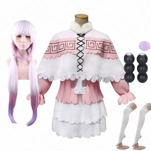 Diocos Kobayi-san Chi No Maid Drag Kamui Kanna Costume Cosplay Parrucche Copricapo Corna Cos Puntelli Parrucca da donna da 90 cm q5d2 #