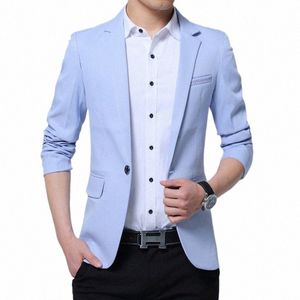 autumn New Blazers for Men Korean Fi Mens Casual Suit Busin Slim Fit Small Men's Clothing Male Jacket Asian Szie 5XL 28l2#