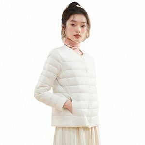 women Ultra Light Down Jacket Casual 90% White Duck Down Coats 2023 new fi Lg sleeved Warm Parkers w6rt#