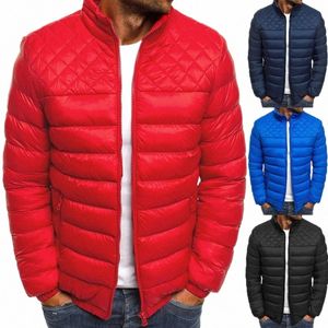 Herren-Herbst- und Winterparka, Herren-Fiable-Kleidung, Daunen-Outdoor-Isolierung, verdickte Jacke, Stehkragen T2hl#