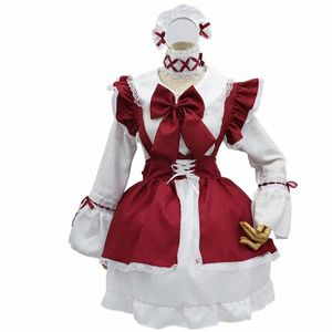 Gothic Lolita Maid Dr Cosplay Suit per ragazze Donna Waitr Maid Party Stage Student Party Outfit Costumi N2Tj #