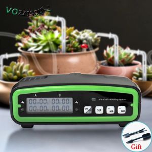 Kits 2022 Dualpump Automatic Flower Watering Device Kit Intelligent Potted Plant Timer Balcony Drip Irrigation Sprinkler System