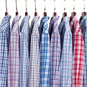 pure 100% Cott Plaid Shirts for Men High Grade Busin Lg Sleeve Casual Checked Shirt Mens Comfortable Office Formal Work R2VO#