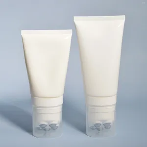 Storage Bottles Compact Empty Reusable Soft Silicon Squeeze Tube Bottle Holder With Steel Roller Balls For Shampoo Cream Lotion