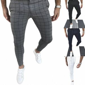 Pantaloni cargo da uomo Pantales Pant Slim Fit Pantaloni a gamba dritta Fi Pantaloni sportivi casual Streetwear Pantaloni a matita maschile per Busin M3jM #