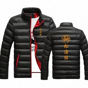 2024 Mens Autumn And Winter Shotokan Karate Thickened Stand Collar Jackets Fi Men's Coat Warm Zipper Coats Padded Overcoat U2GF#