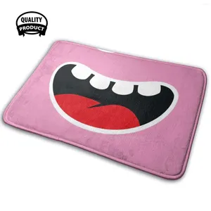 Carpets Pink Cartoon Monster Mouth Comfortable Door Mat Rug Carpet Cushion Funny Face Cute Trending Smile