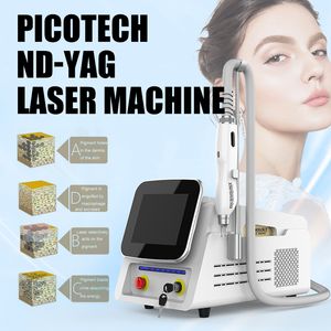 Macchina portatile per la rimozione dei tatuaggi laser Picosecondi Pico Dispositivo per la rimozione delle macchie degli occhi dei pigmenti Q commutato ND Yag Laser per la cura della pelle del viso Salone per uso domestico