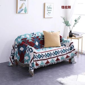 Cobertores sofá decorativo de capa decorativa cober em sofá/camas/viagem plana de viagem de viagem não deslizamento Decoração de casa de dois lados