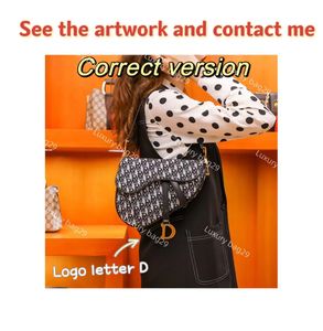 Designer bag saddle bag Embroidery letter crossbody bag shoulder bag correct version Logo see picture Contact me