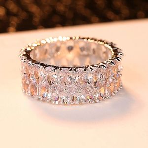 Choucong Brand New Sparkling Luxury Jewelry 925 Sterling Silver Pear Cut White Topaz Double CZ Diamond Gemstones Party Women Weddi222r
