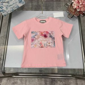 Popular bebê camiseta crianças roupas de grife manga curta criança camiseta tamanho 100-150 cm padrão 3d impressão meninas meninos camisetas 24mar