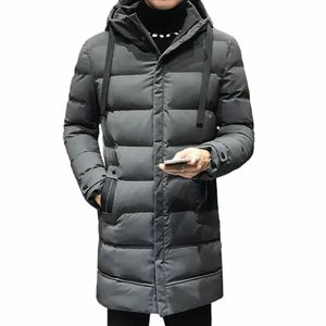 Spessore caldo maschile antivento Lg giacca da uomo di qualità con cappuccio cappotto da uomo Fi impermeabile Outwear invernale Parka da uomo Cappotti caldi da uomo 005B #