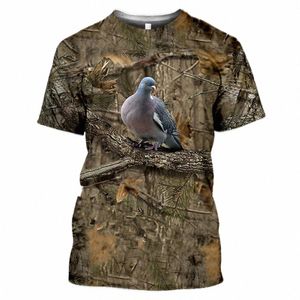 Summer Casual Men's T-Shirt Camo Hunting Animal Rabbit, Pige 3D T-shirt Fi Street Women's Pullover krótkie rękawowe T-shirt T W17U#