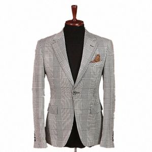 Auriparus flaviceps Houndstooth Check Men Suits 2 peças Houndstooth Plaid Suit Custom Made Man Suit Houndstooth Man Blazers O8kZ #