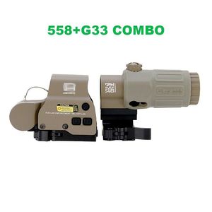 Hunting Scopes Tactical 558 G33 Combo Holographic Red Green Dot Scope And 3X Magnifier Optics With Switch To Side Sts Quick Detachable Otjbz