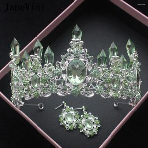 مقاطع الشعر Janevini الفاخرة الباروكية الزفاف Tiaras و Crowns الرجعية يدويًا إكسسوارات المجوهرات المصنوعة يدويًا