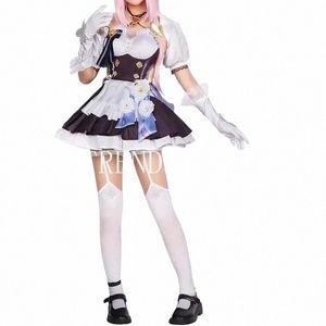 Elysia Maid Cosplay Traje Sexy Dr Peruca para Halen Party Game Cos Outfits Elysia Cosplay Conjunto Completo Comic m0kp #