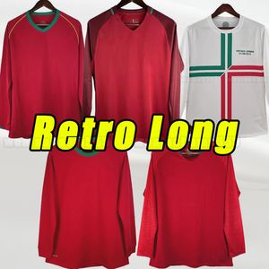 Długie rękawie Ronaldo Retro piłka nożna Rui Costa Figo Nani Pauleta Deco Nuno Gomes Classic Vintage koszulki piłkarskie 2016 16 2006 2012 06 12 2018 18 18