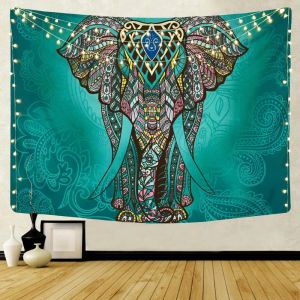 Lapidi caldo modello mandala arazzo indiano appeso a parete decorazione elefante boemo telo mare coperta sottile in poliestere tappetino da viaggio