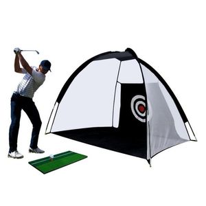 Golf-Trainingshilfen Indoor 2M Übungsnetz Zelt Schlagkäfig Garten Grasland Ausrüstung Mesh-Matte Outdoor-Schaukel Drop Lieferung Sport Out Dh0Up