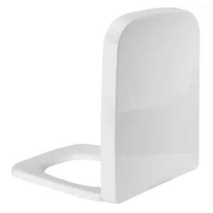 Toilettensitzbezüge, weicher Deckelbezug vorne, offener Wasserraum, leicht zu reinigen, weißes unteres WC, quadratische Form