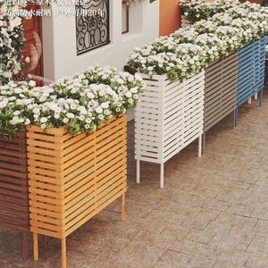 Decorative Plates Antiseptic Wood Fence Restaurant Partition Shop Outdoor Garden Indoor Dining Screen