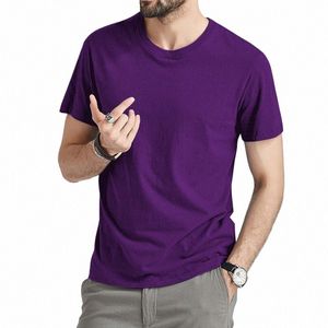 Verão Venda T-shirt Masculino Menino Camisetas Homens Camiseta Mulheres Plain Marca Sólida Cott Esporte Roxo Menina Curto Top Tees Feminino Lady s7Nk #