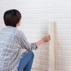 Wallpapers Modern Home Decoration Foam Brick Pattern Wall Panels 3D Waterproof Stickers 70X100cm Self-adhesive Wallpaper PVC Bedroom