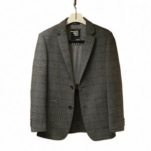 2024- New Busin Casual Trend Italian Style Slim Fit Fit Comfortable Fi Host Travel Plaid Wedding Men Blazer Wool Suit N9JQ#