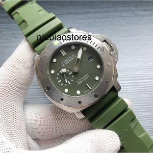 Mirror 47mm Sapphire 14mm with the Original Buckle Imported Automatic Movement Rubber Watchband Mechanical Designer Full Stainless Steel