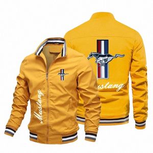 summer New Hot Sale Ford Mustang Logo Men's Jacket Fi Brand Jacket High Quality Oversized Moto Racing Breathable Top 93EM#