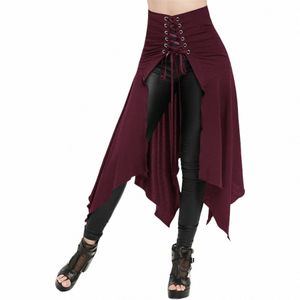 fi 2024 Medieval Skirt Women Halen Vintage Irregualr Hem Steampunk Ladies Lg Skirts Gothic Cosplay Dr Skirt m6Hv#