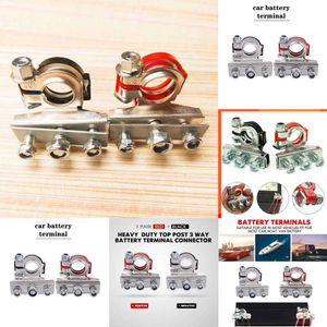 Upgrade New 1pair 12V 24V Automotive Top Post Battery Terminals Wire Cable Clamp Terminal Connectors Car Accessories