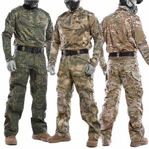 Russian Cucoue Suit Tactical مجموعات الرجال في الهواء الطلق السريع G4 القتال القتالية السراويل المقاومة للماء الجيوب الموحدة S2OK#