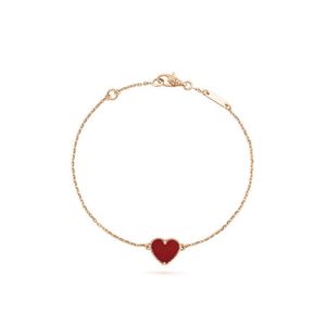 Браслет Lucky Clover Heart Brand Letter-v Cleef Теннисная цепочка Браслеты с подвесками Мужские дизайнерские украшения для женщин Партия Рождества Pres336d