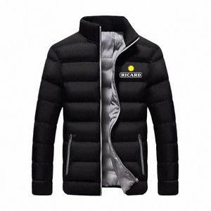 2022 Winter New RICARD Logo Printed Customizable Men Zipper Down Jacket Cott Warm Comfortable Fi Leisure Man Sportswear d1y0#