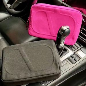 Designer de lona saco de maquiagem fúcsia v cosméticos zíper bolsa feminina viajar saco de higiene pessoal luxo embreagem lavagem bolsa compõem casos